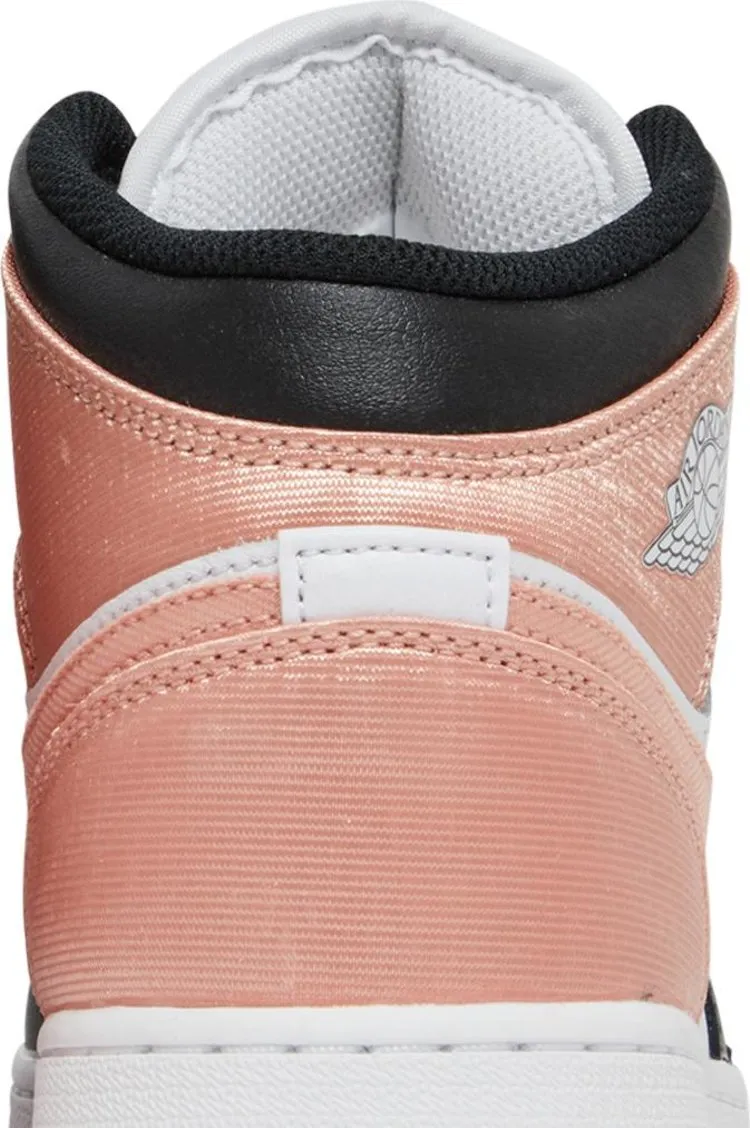 Air Jordan 1 Mid GS White Light Madder Root Sneakers, white