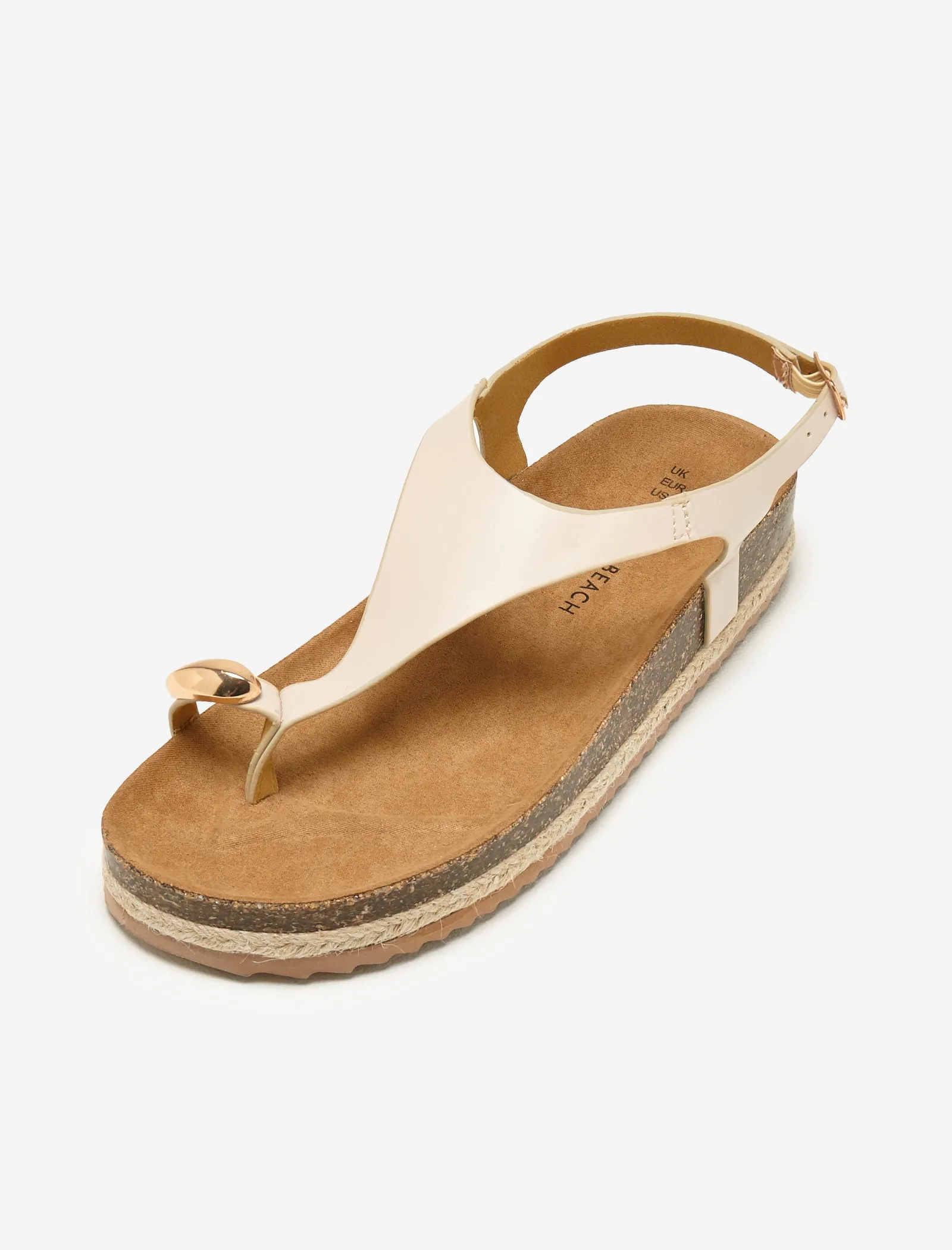 Cream Toe Loop Espadrilles